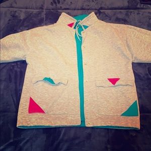 Vintage 1980s Reversible Button-up Jacket